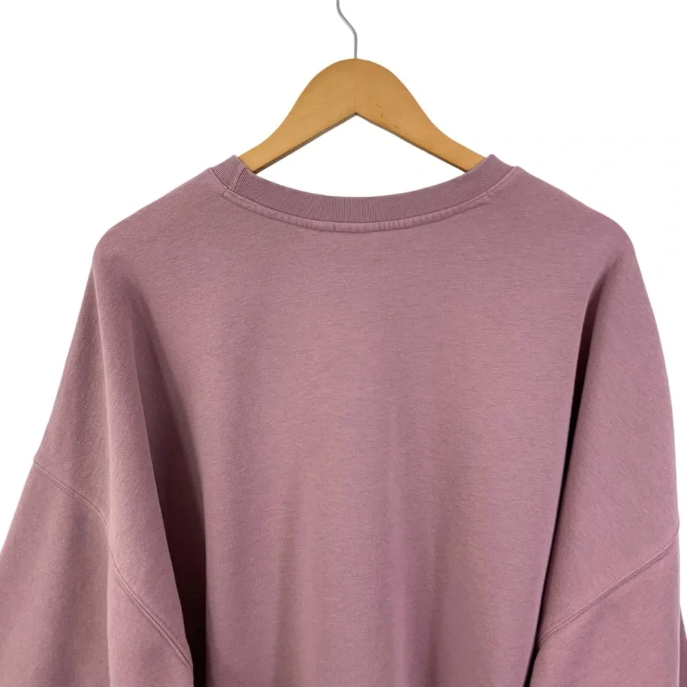 ADIDAS ORIGINALS Size XL Sweatshirt Cropped Loose Fit Magic Mauve Oversized C18 - Picture 6 of 10
